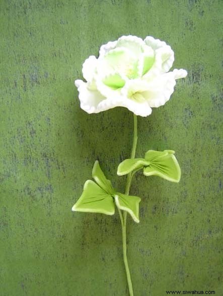 扭扭棒制作丝网牡丹花DIY制作教程
