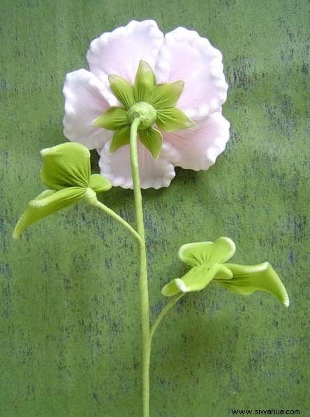 扭扭棒制作丝网牡丹花DIY制作教程