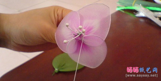 丝网花制作教程基础篇：倒扎法制作方法（以郁金香为例）