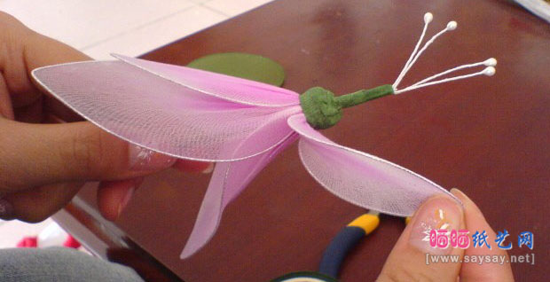 丝网花制作教程基础篇:倒扎法制作方法(以郁金香为例)