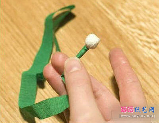 皱纹纸手工制作素雅仿真花DIY教程