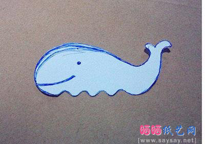 可爱海豚便签夹DIY手工制作方法