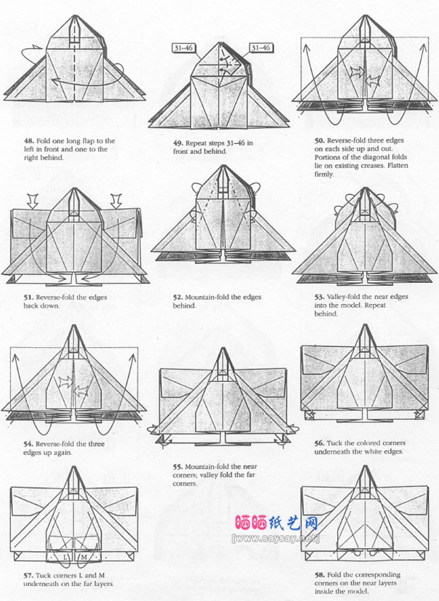 RobertJLang爬山者手工折纸图谱教程图片步骤5