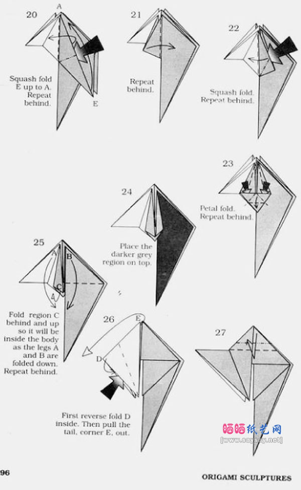 JohnMontroll折纸教程大全之单峰骆驼折纸方法步骤图片3