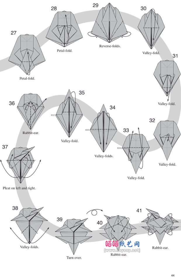 JasonKu设计的狗狗EVIE手工折纸图谱教程图片步骤3