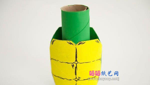 假期儿童手工：卷纸芯筒旧物改造DIY忍者神龟手指木偶玩具的手工制作教程