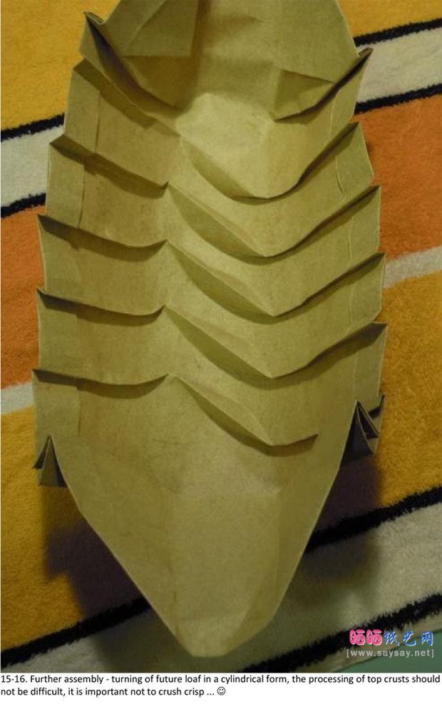 LysiukDzmitry实拍教程之面包法棍手工折纸方法图片步骤10