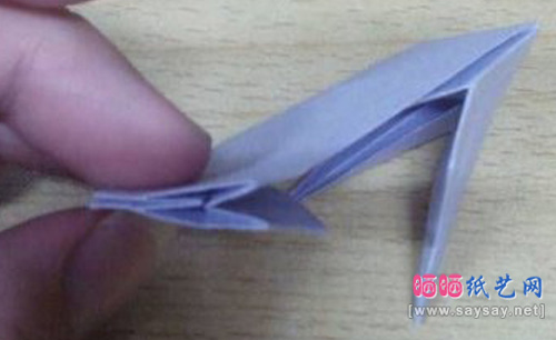 折纸千纸鹤步骤图解-超美的恩爱千纸鹤