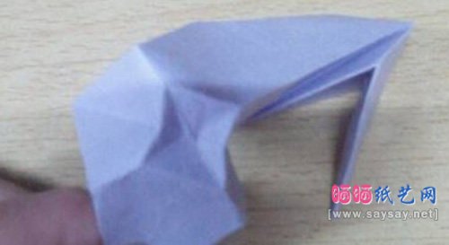 折纸千纸鹤步骤图解-超美的恩爱千纸鹤