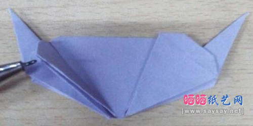 折纸千纸鹤步骤图解-超美的恩爱千纸鹤