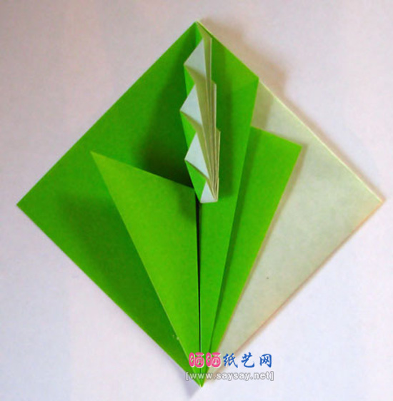 漂亮的树叶书签手工折纸实拍教程