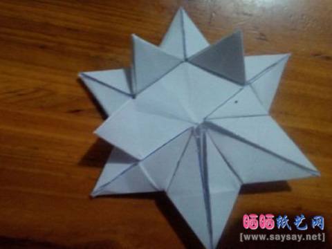 清凉的3D立体雪花手工折纸大全实拍教程