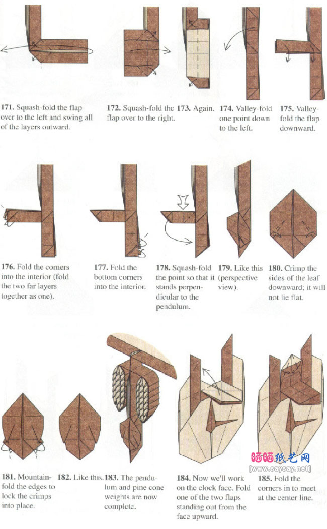 德国黑森林布谷钟手工折纸图谱教程