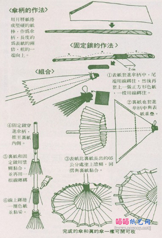 传统油纸伞制作图文教程图片步骤3