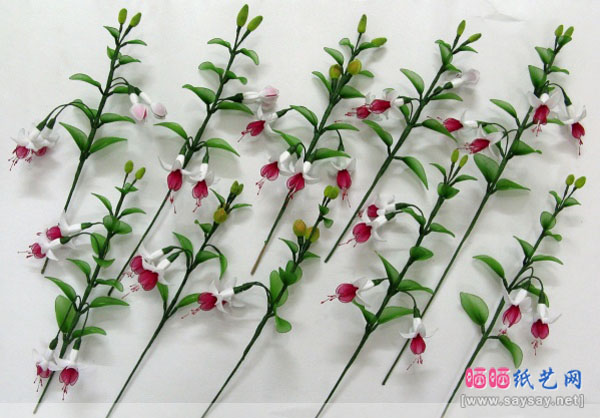 丝网花制作教程之倒挂金钟花制作教程