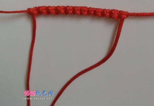 红绳编织古色古仙的仙桃菩提子戒指 第2步