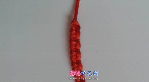 红绳编织古色古仙的仙桃菩提子戒指 第4步