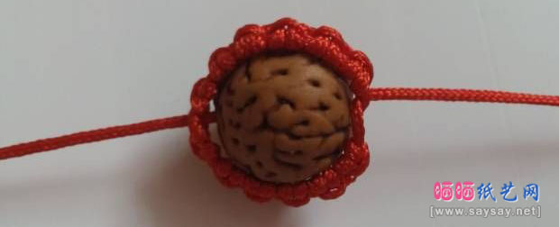 红绳编织古色古仙的仙桃菩提子戒指 第7步