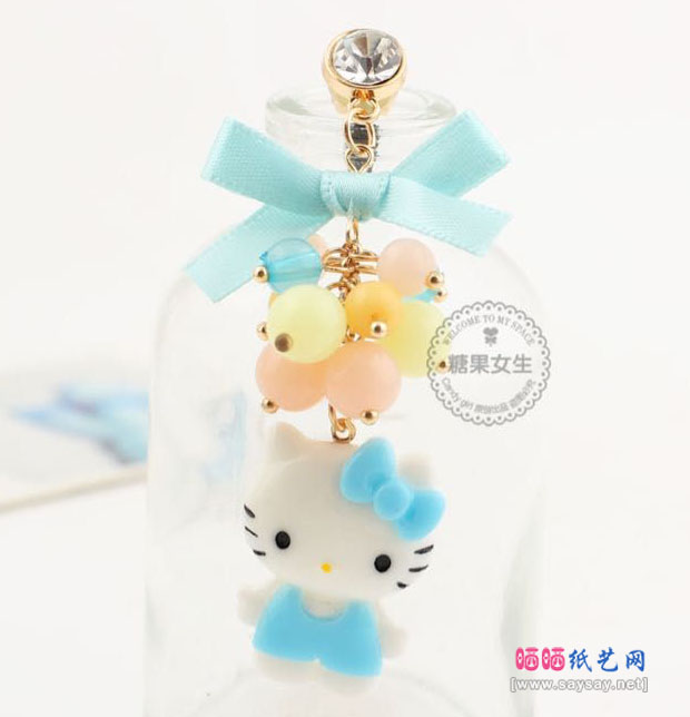 可爱串珠KT猫饰品吊坠制作图文教程~ 第6步