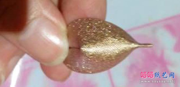 金秋发饰制作教程之珠心五瓣花发夹DIY 第17步