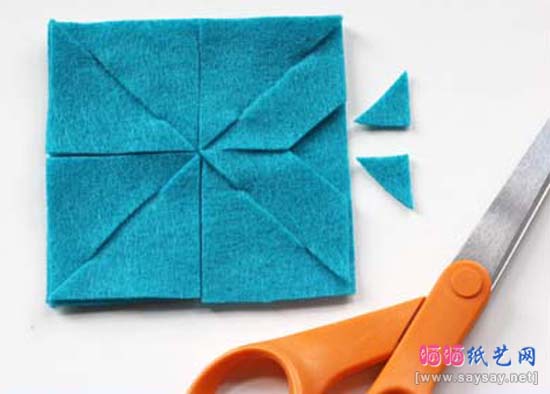 折纸时尚几何图形杯垫制作教程图片步骤3