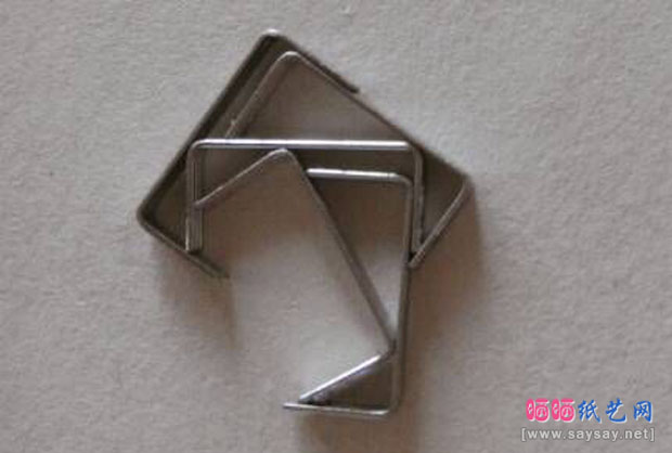 订书钉手工制作漂亮的六芒星 第5步
