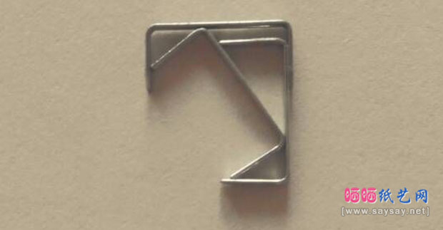 订书钉手工制作漂亮的六芒星 第4步