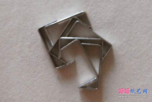 订书钉手工制作漂亮的六芒星 第6步