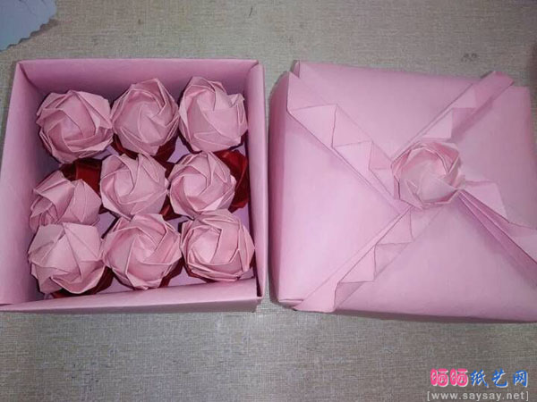 漂亮的收纳盒子、礼盒的手工折纸方法教程