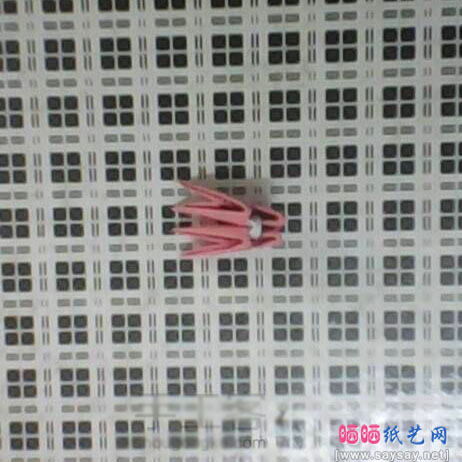 三角插的制作双心环的折纸方法教程