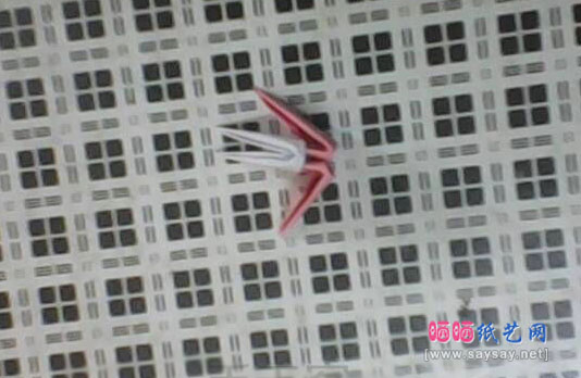 三角插的制作双心环的折纸方法教程