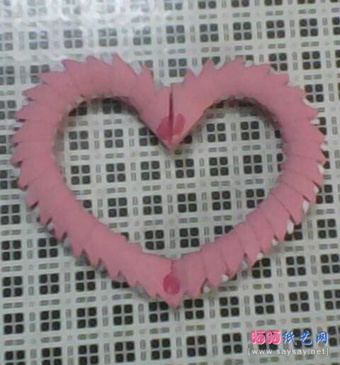 三角插的制作双心环的折纸方法教程