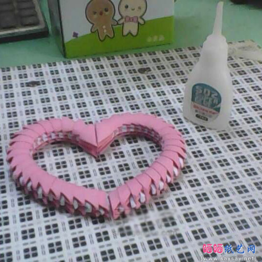 三角插的制作双心环的折纸方法教程