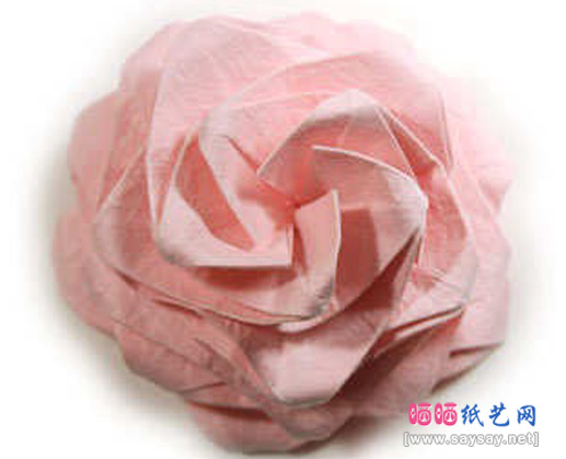 罗伯特折纸教程之七夕纸艺玫瑰花制作成品图欣赏