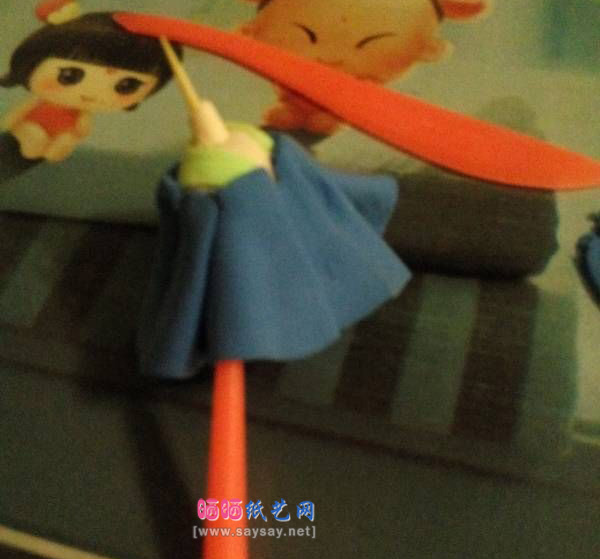 超轻粘土手工制作长安的古风人偶软陶DIY教程 第8步