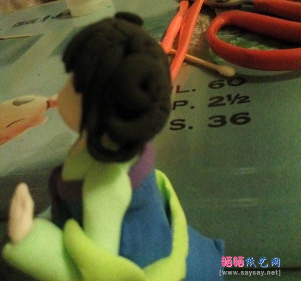 超轻粘土手工制作长安的古风人偶软陶DIY教程 第21步