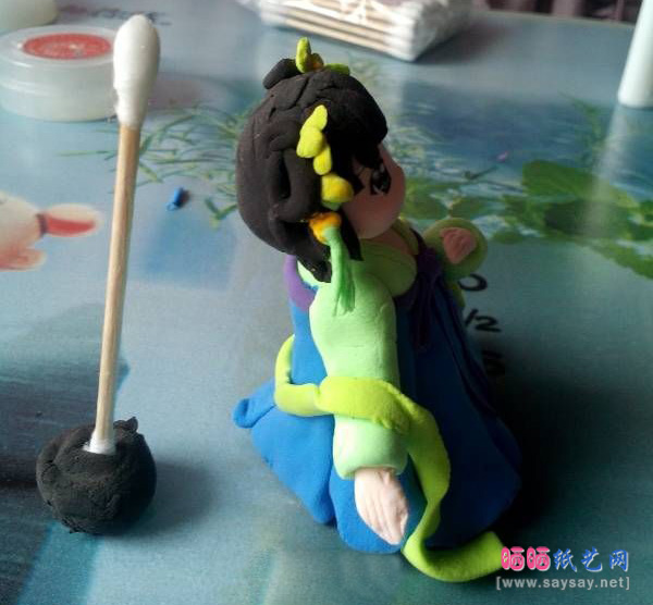 超轻粘土手工制作长安的古风人偶软陶DIY教程 第26步