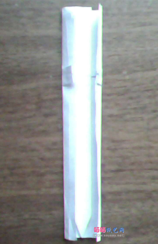 实拍折纸教程 仙剑奇侠三里的镇妖剑折纸方法