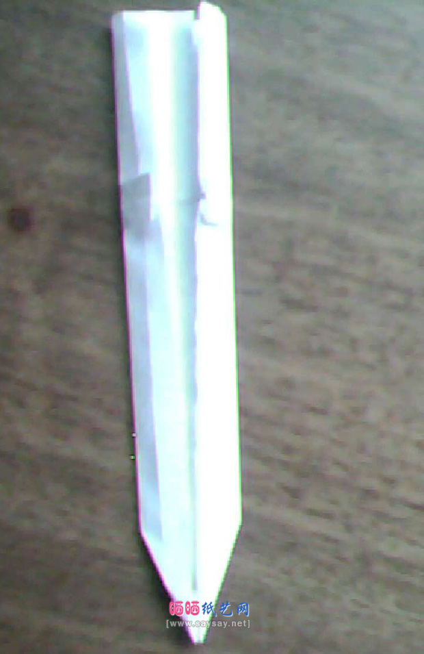 实拍折纸教程 仙剑奇侠三里的镇妖剑折纸方法