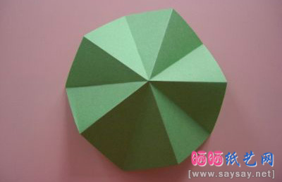 实拍折纸教程玫瑰花托的折纸方法图片步骤1