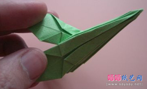 实拍折纸教程玫瑰花托的折纸方法图片步骤12