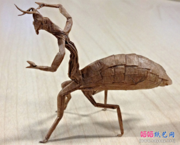 蚂蚁人手工折纸实拍教程制作完成效果图