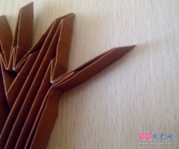 实拍漂亮的大树折纸教程