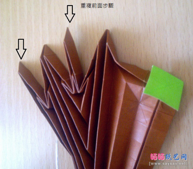 实拍漂亮的大树折纸教程