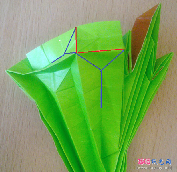实拍漂亮的大树折纸教程