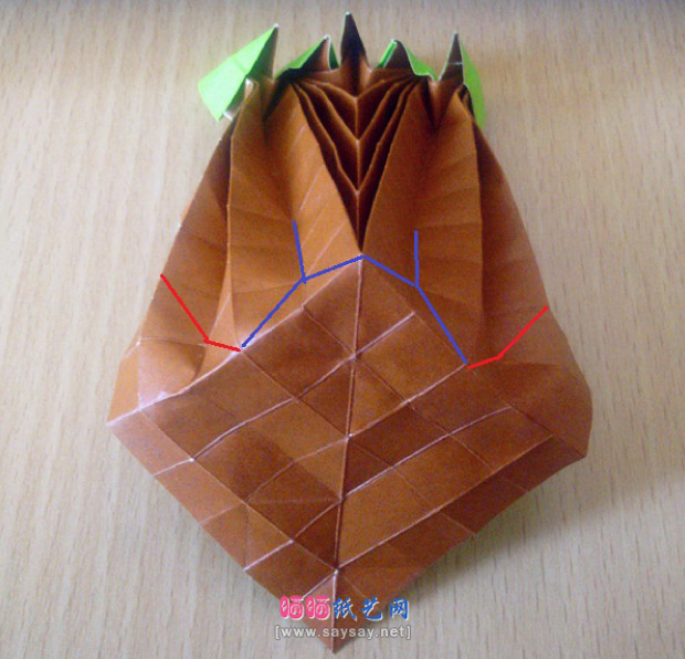 实拍漂亮的大树折纸教程