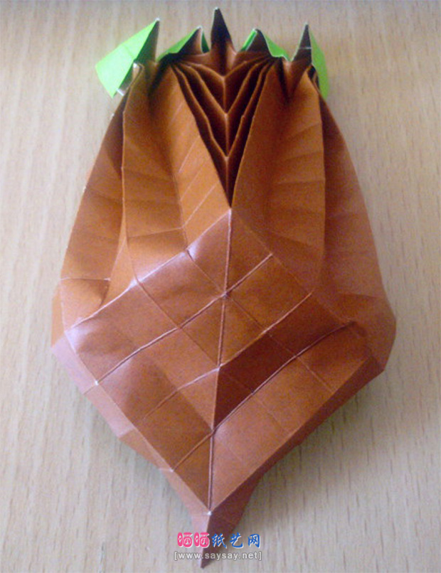 实拍漂亮的大树折纸教程