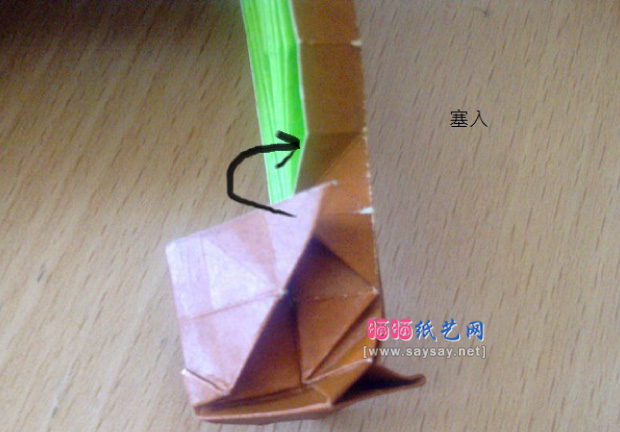 实拍漂亮的大树折纸教程