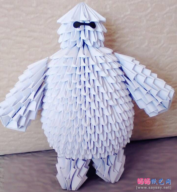 纸艺制作大白三角插折纸图文教程 第34步