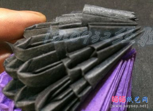 纸艺制作鹦鹉三角插折纸图文教程